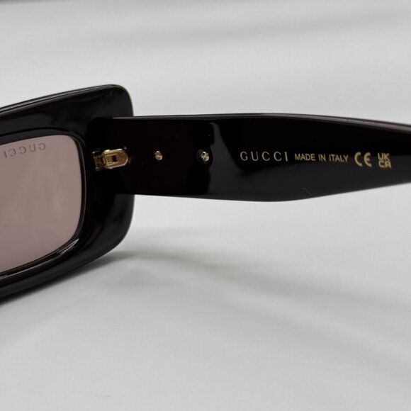 NEW GG1827S 004 GUCCI SHINY BROWN/VIOLET WOMEN GUCCI SUNGLASSES - Picture 12 of 13